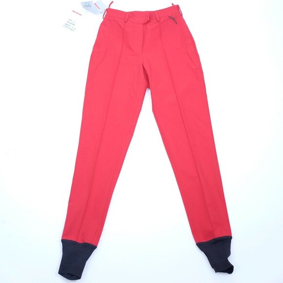 New PRADA Sport 40 US 2 pants leggings Teflon sock foot red - Picture 1 of 11